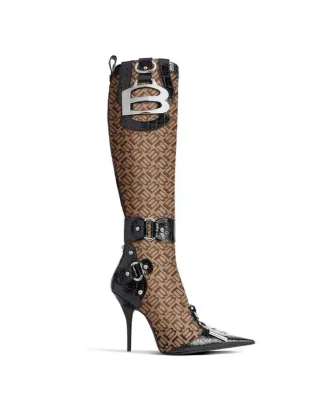 Balenciaga Essex 110mm Boots Beige Black Women’s EU 38/US 8